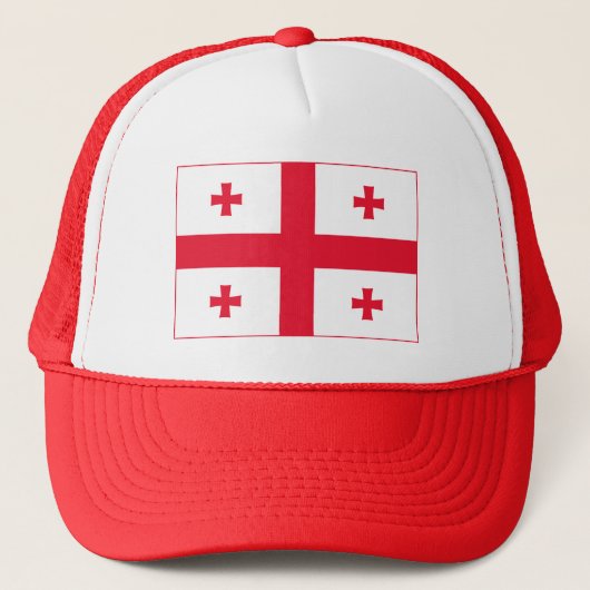 Vlag van Georgië Trucker Pet (Voorkant)