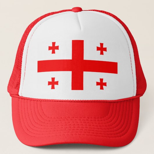Vlag van Georgië Trucker Pet (Voorkant)