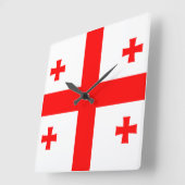 Vlag van Georgië Vierkante Klok (Hoek)