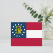 Vlag van Georgië (VS-staat) Briefkaart (Staand voorkant)