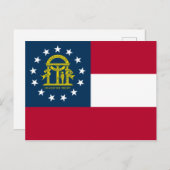 Vlag van Georgië (VS-staat) Briefkaart (Voorkant / Achterkant)