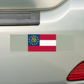 Vlag van Georgië (VS-staat) Bumpersticker (Op auto)
