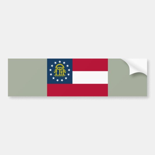 Vlag van Georgië (VS-staat) Bumpersticker (Voorkant)
