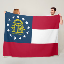 Vlag van Georgië (VS-staat) Fleece Deken