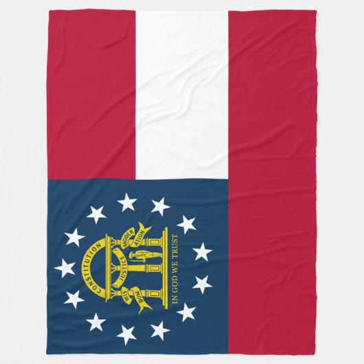 Vlag van Georgië (VS-staat) Fleece Deken (Voorkant)