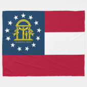 Vlag van Georgië (VS-staat) Fleece Deken (Voorkant (Horizontaal))