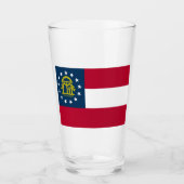 Vlag van Georgië (VS-staat) Glas (Voorkant)