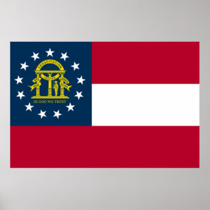 Vlag van Georgië (VS-staat) Poster