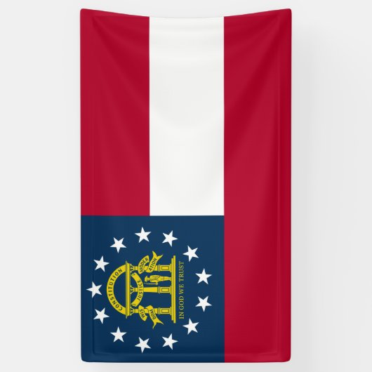 Vlag van Georgië (VS-staat) Spandoek (Verticaal)