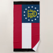 Vlag van Georgië (VS-staat) Strandlaken (Voorkant)