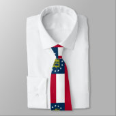 Vlag van Georgië (VS-staat) Stropdas (Gebonden)