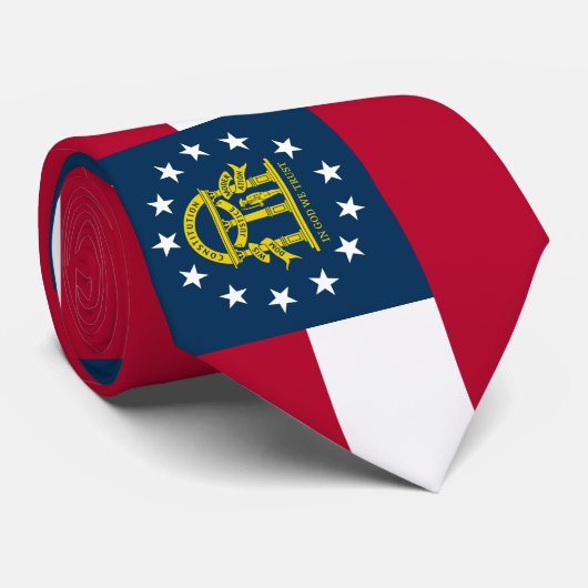 Vlag van Georgië (VS-staat) Stropdas (Opgerold)
