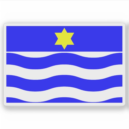 Vlag van Għajnsielem, Malta Sticker (Voorkant)