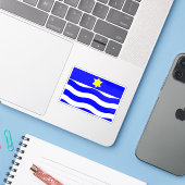 Vlag van Għajnsielem, Malta Sticker (Laptop met iPhone)