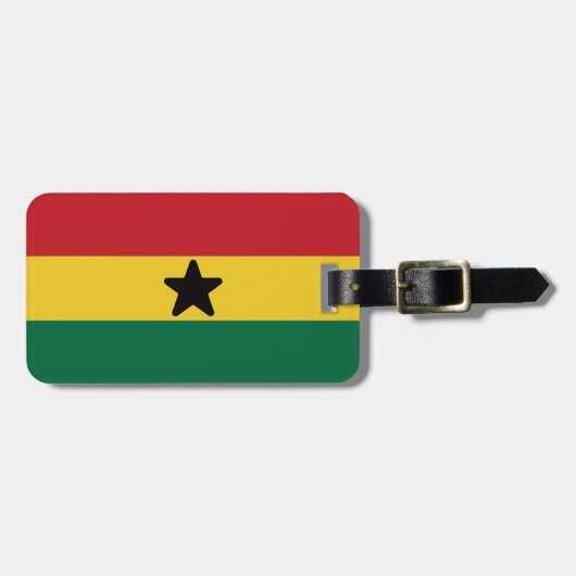Vlag van Ghana Bagagelabel (Voorkant horizontaal)