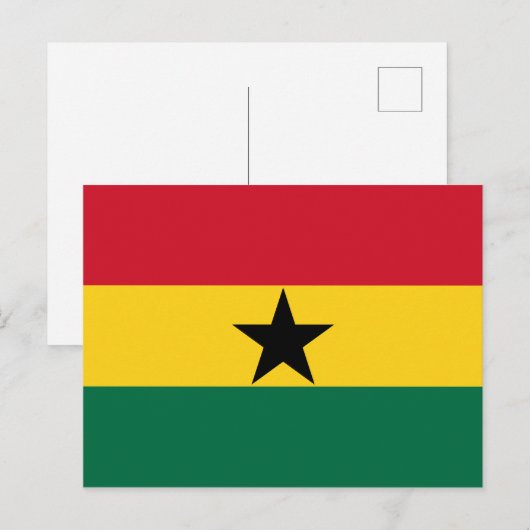 Vlag van Ghana Briefkaart (Voorkant / Achterkant)