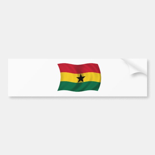 Vlag van Ghana Bumpersticker (Voorkant)