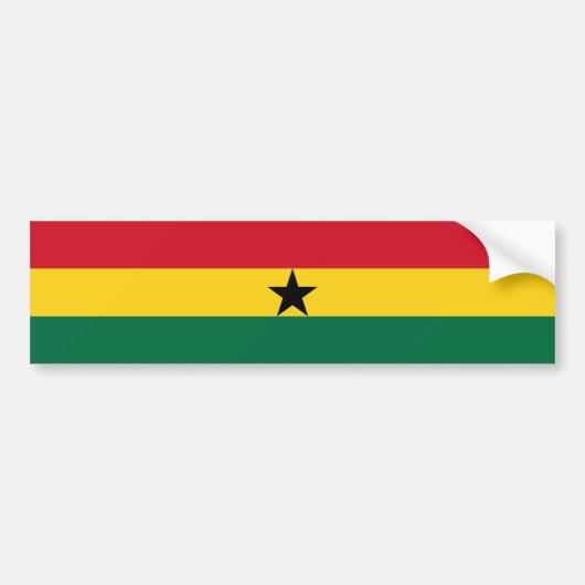 Vlag van Ghana Bumpersticker (Voorkant)