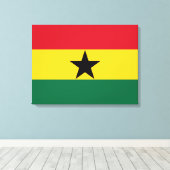 Vlag van Ghana Canvas Afdruk (Insitu (Houten vloer))
