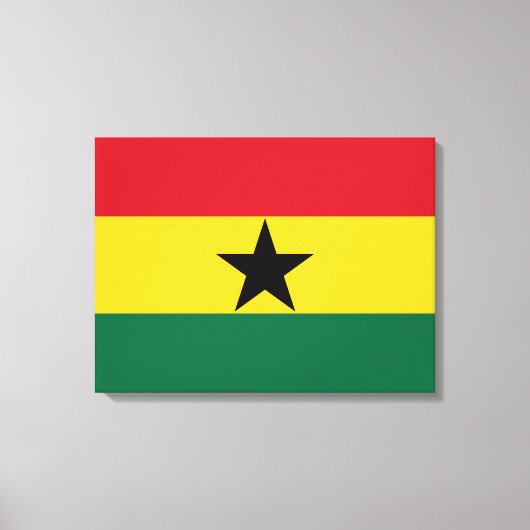 Vlag van Ghana Canvas Afdruk (Voorkant)