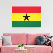 Vlag van Ghana Canvas Afdruk (Insitu (Woonkamer))