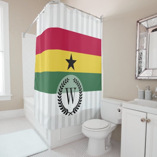Vlag van Ghana Douchegordijn (In situ)