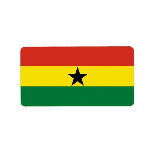 Vlag van Ghana Etiket (Voorkant)