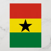 Vlag van Ghana Folie Uitnodiging (Achterkant)