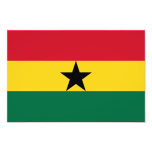Vlag van Ghana Foto Afdruk