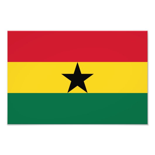 Vlag van Ghana Foto Afdruk (Voorkant)