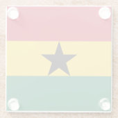 Vlag van Ghana Glazen Onderzetter (Achterkant)