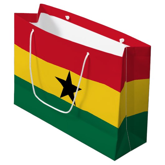 Vlag van Ghana Groot Cadeauzakje (Voorkant Gekanteld)