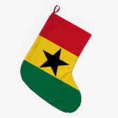 Vlag van Ghana Grote Kerstsok (Voorkant (Hangend))