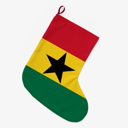 Vlag van Ghana Grote Kerstsok (Voorkant (Hangend))