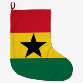 Vlag van Ghana Grote Kerstsok (Voorkant)