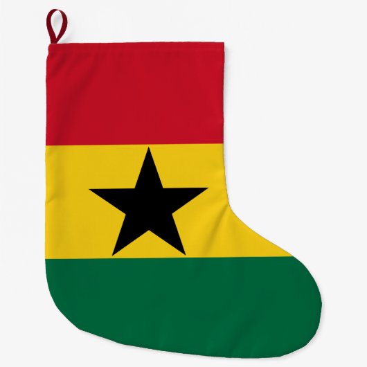 Vlag van Ghana Grote Kerstsok (Voorkant)