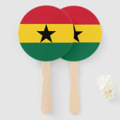 Vlag van Ghana Handwaaier (Voorkant en achterkant)