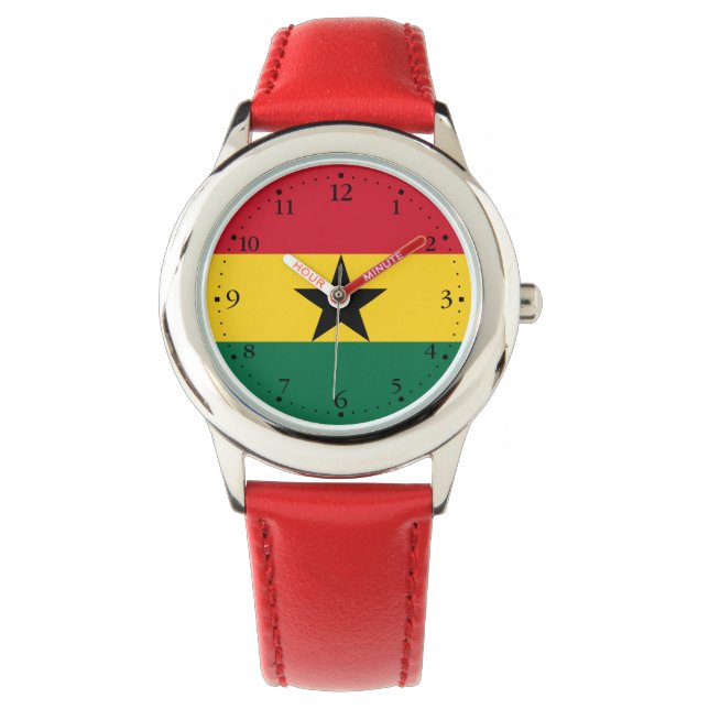 Vlag van Ghana Horloge (Voorkant)