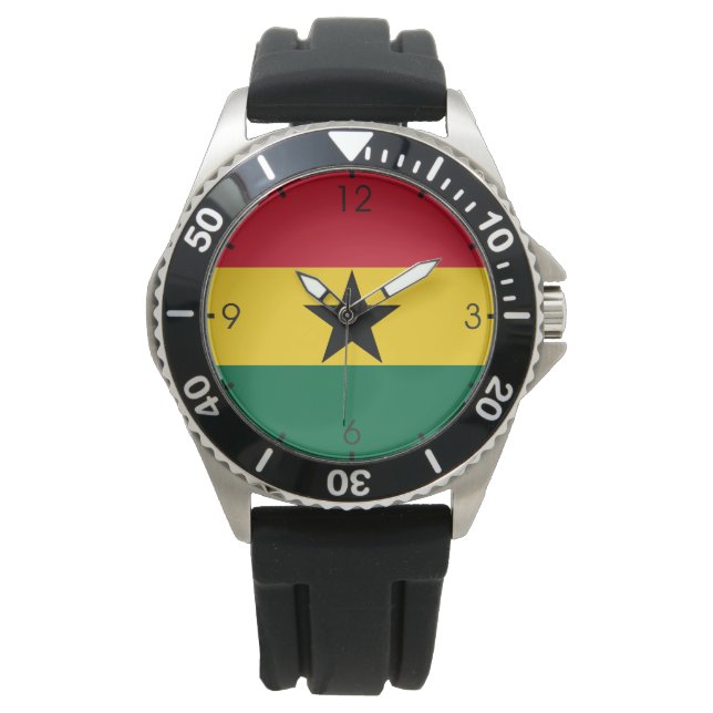 Vlag van Ghana Horloge (Voorkant)