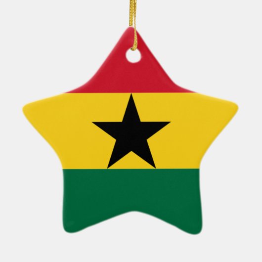 Vlag van Ghana Keramisch Ornament (Achterkant)