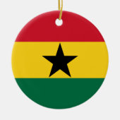 Vlag van Ghana Keramisch Ornament (Voorkant)