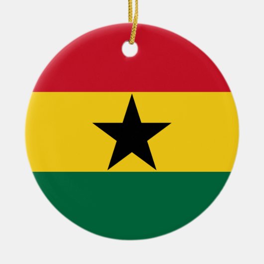Vlag van Ghana Keramisch Ornament (Voorkant)