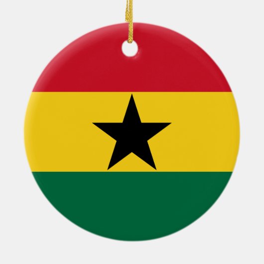 Vlag van Ghana Keramisch Ornament (Achterkant)