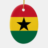 Vlag van Ghana Keramisch Ornament (Voorkant)