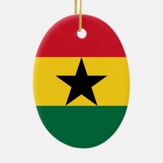 Vlag van Ghana Keramisch Ornament (Achterkant)