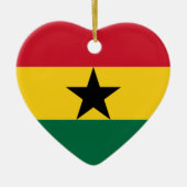 Vlag van Ghana Keramisch Ornament (Voorkant)