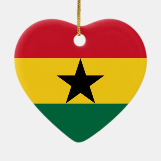Vlag van Ghana Keramisch Ornament (Achterkant)