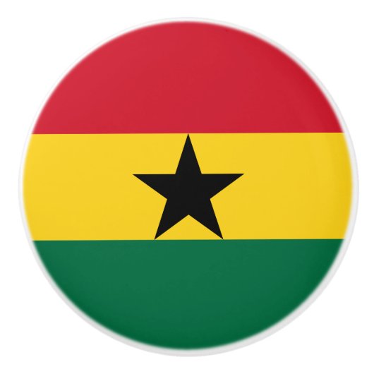 Vlag van Ghana Keramische Knop (Voorkant)