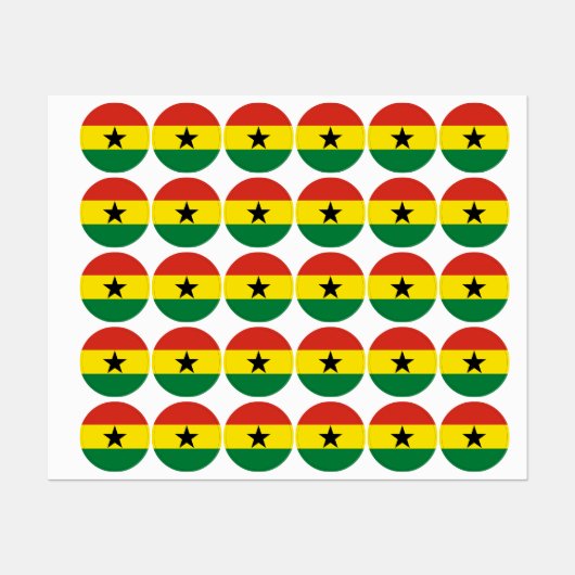 Vlag van Ghana Labels (Vel)