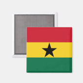 Vlag van Ghana Magneet (Voorkant / Achterkant)